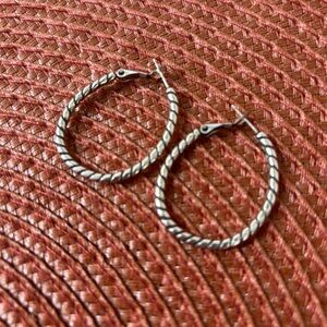 Brighton | Twist Oval Hoop Charm Earrings